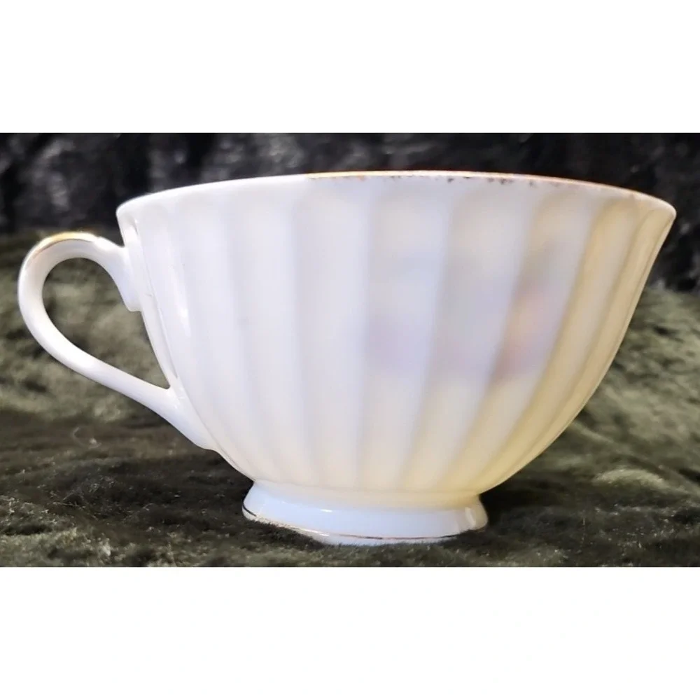Royal Sealy hand-painted fruit design cup and saucer set